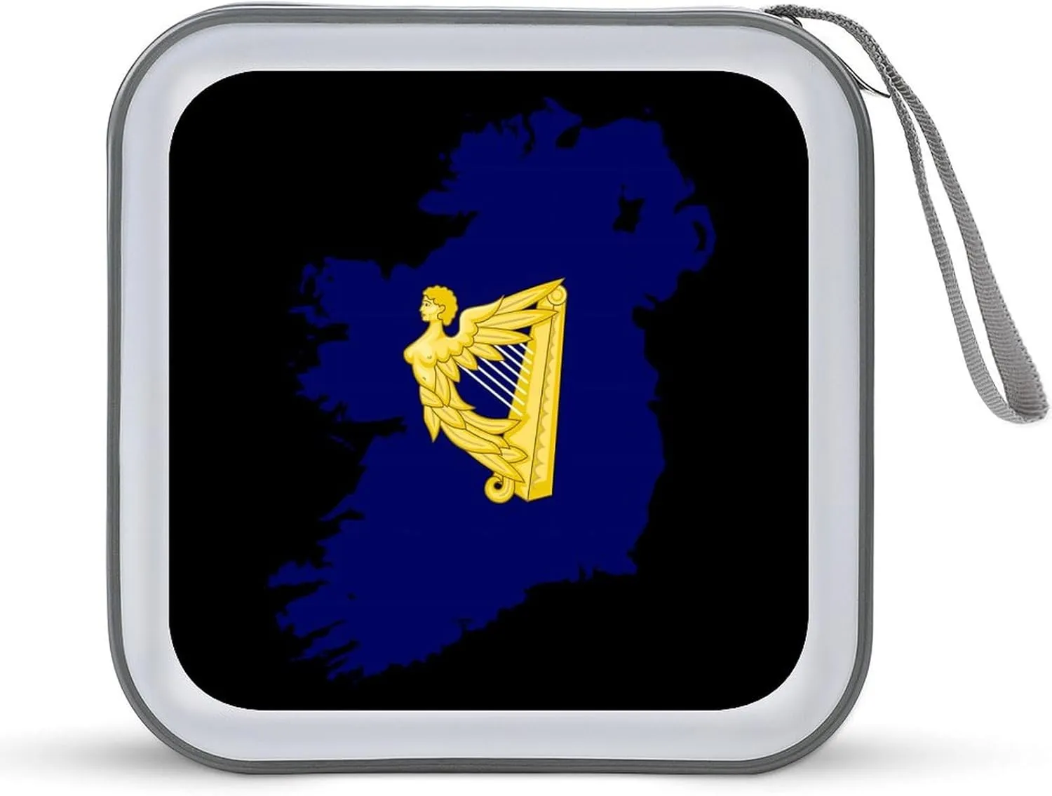 Flag Map of Kingdom of Ireland CD Case 40 Capacity DVD Holder Disc Wallet Storage Bag Organizer for Car Home Travel