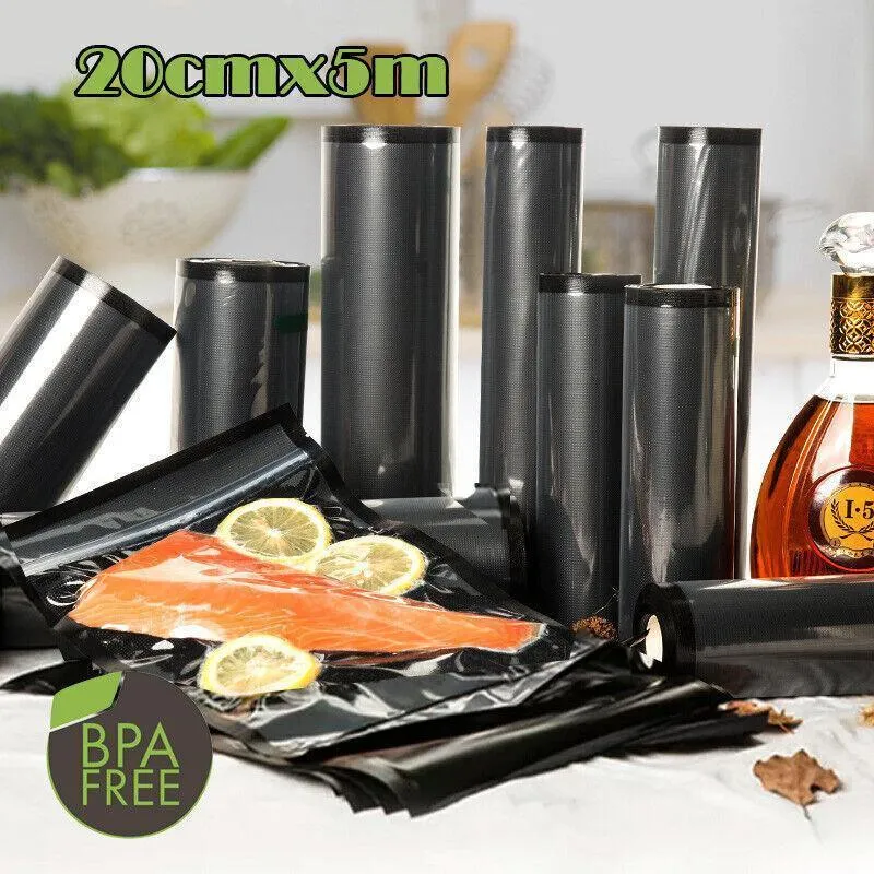 Food Seal Bags 1/2 Roll(s) Vacuum PE Black
