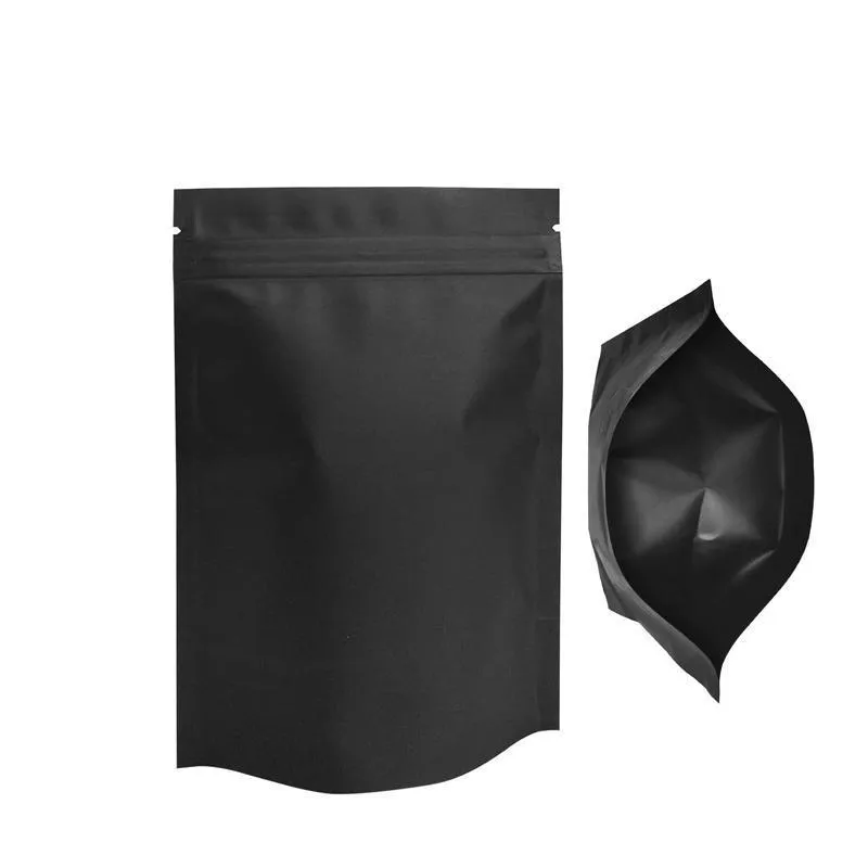 Food Storage Bags 100PCS 4Sizes Aluminum Black