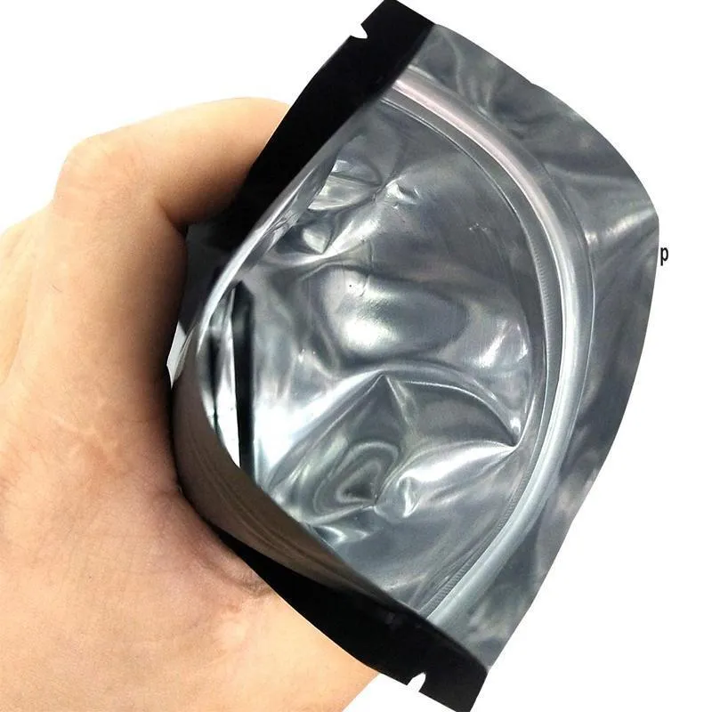Food Storage Bags 100PCS 4Sizes Aluminum Black