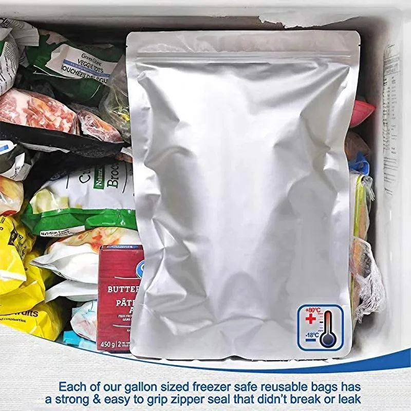Food Vacuum Bags 100/200 PCS Foil Aluminum Silver