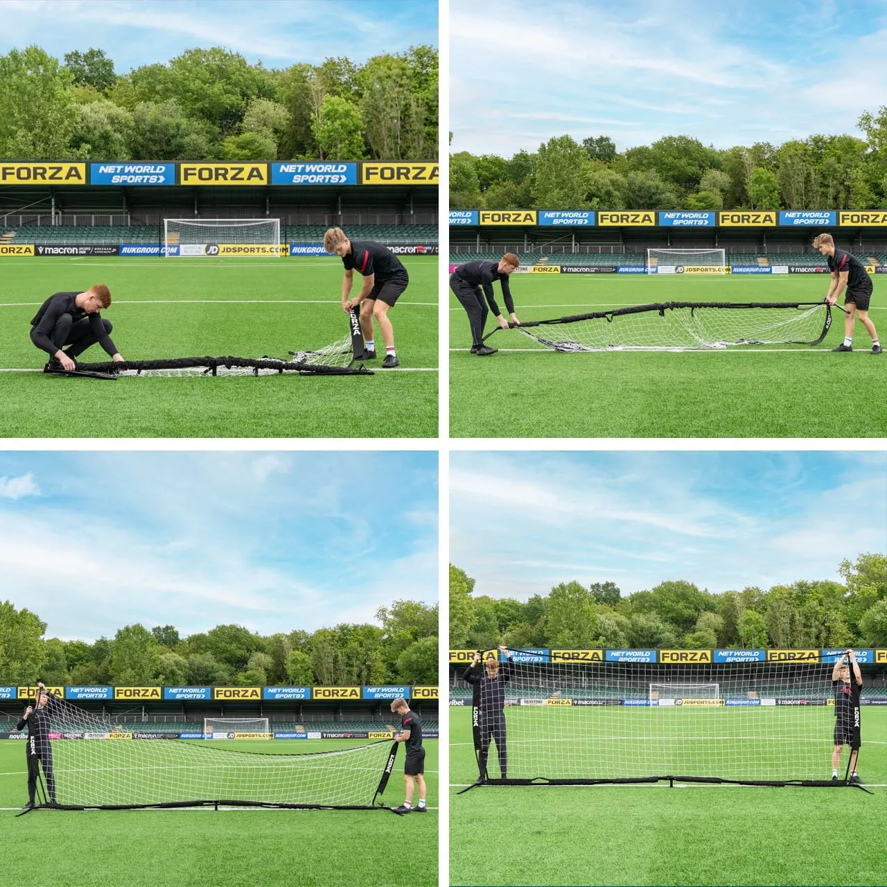 FORZA Proflex Flat Soccer Goal [4 Size Options] – Portable Soccer Goal Net | Pop Up and Play in Minutes! – Optional Base Weights Included