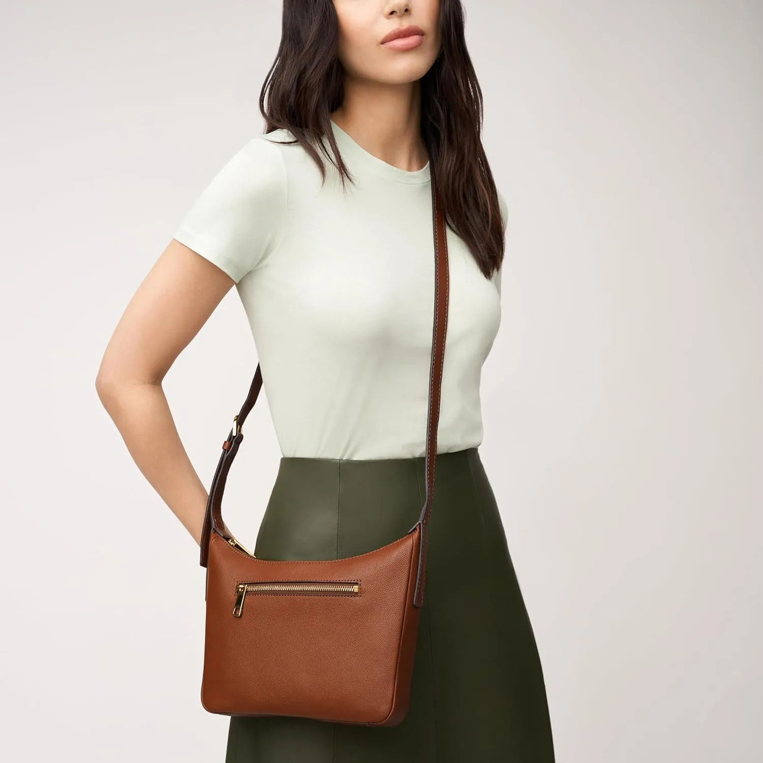 Fossil Women's Cecilia Leather Crossbody Purse Handbag for Women