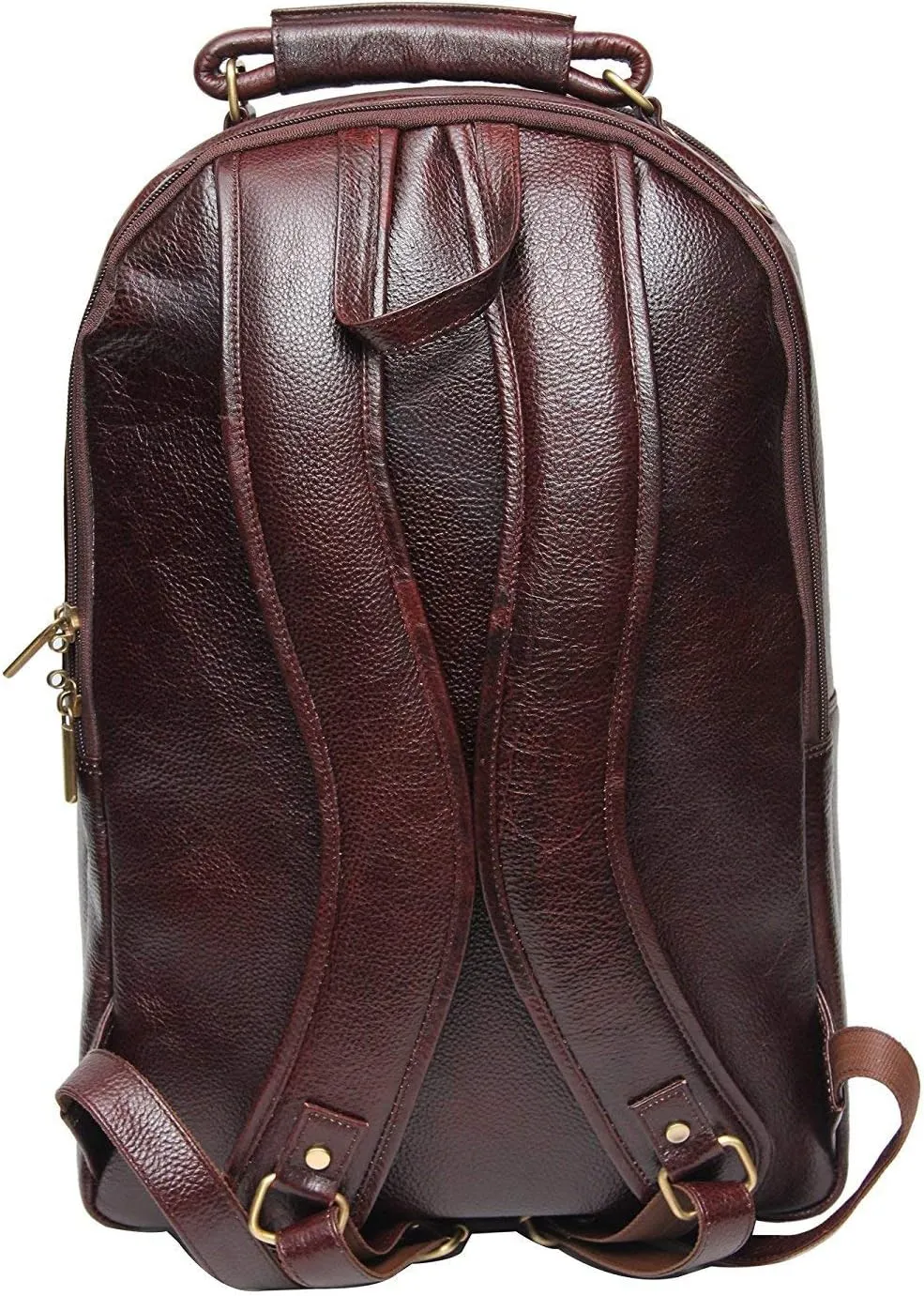 Full Grain Leather Backpack For Men & Women 16 Inch Laptop Backpack Bag Travel Office Backpack Bags (Brown)
