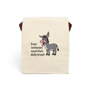 Funny Donkey Canvas Lunch Bag