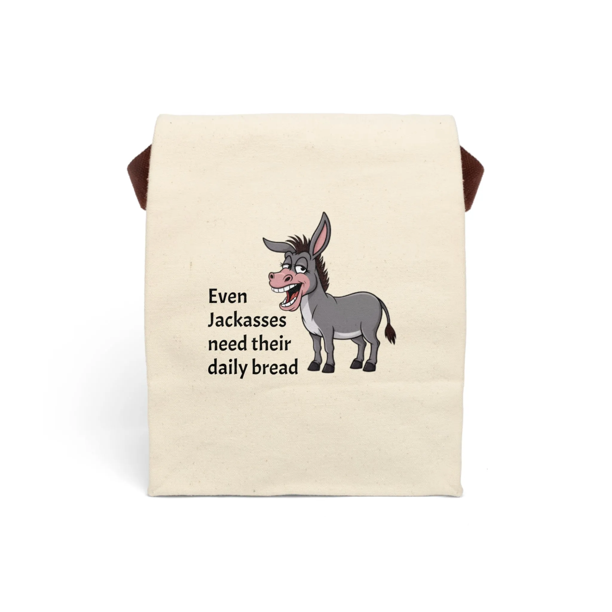 Funny Donkey Canvas Lunch Bag