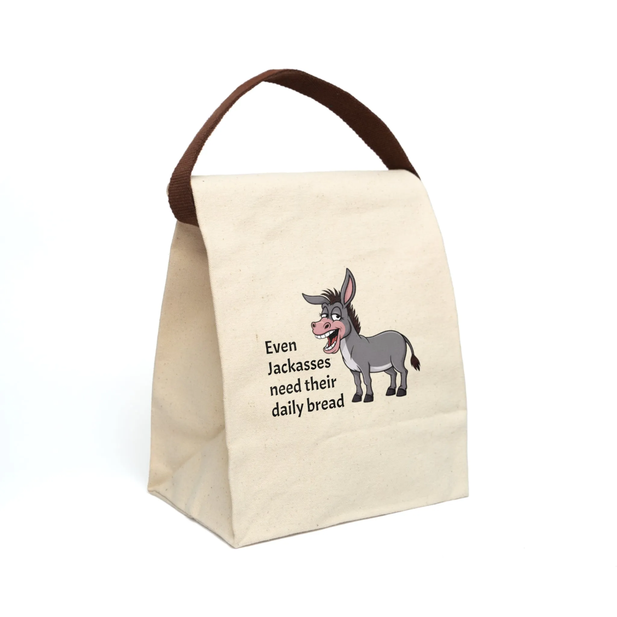 Funny Donkey Canvas Lunch Bag
