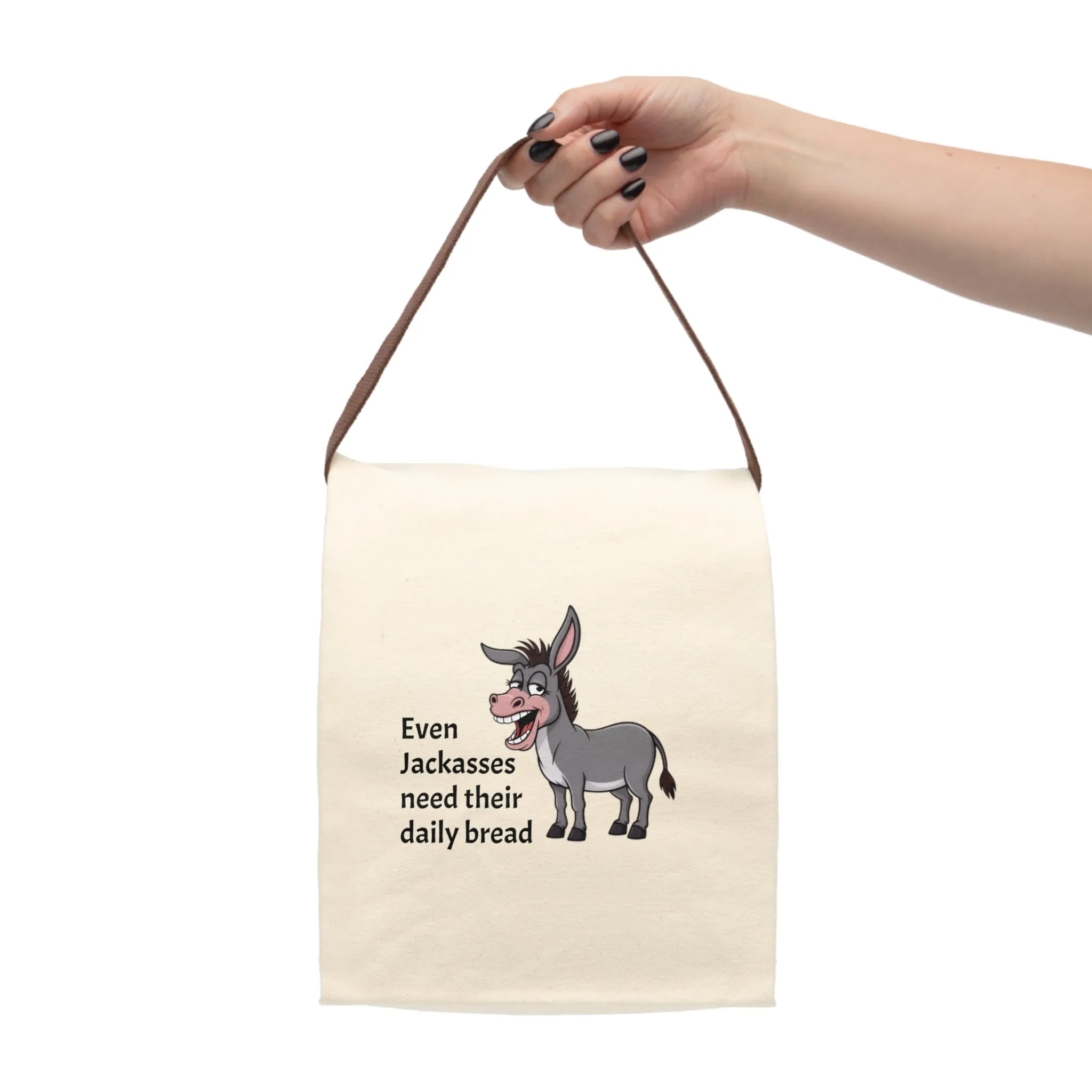 Funny Donkey Canvas Lunch Bag