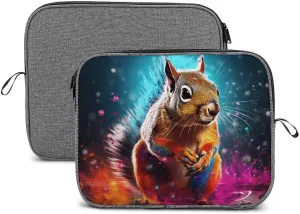 FunnyStar Graffiti Cute Chipmunk Laptop Sleeve Case Snowflake Protective Carrying Bag Durable Briefcase