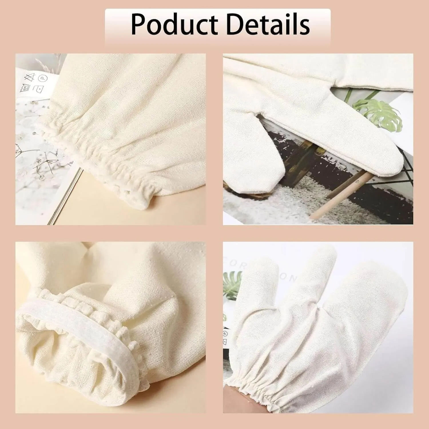 Garshana Gloves Raw Silk for Ayurvedic Dry Brushing & Lymphatic Massage 100% Natural Reusable Silk Exfoliating Gloves, Spa-Grade Detox & Anti-Cellulite Body Care (2pc)