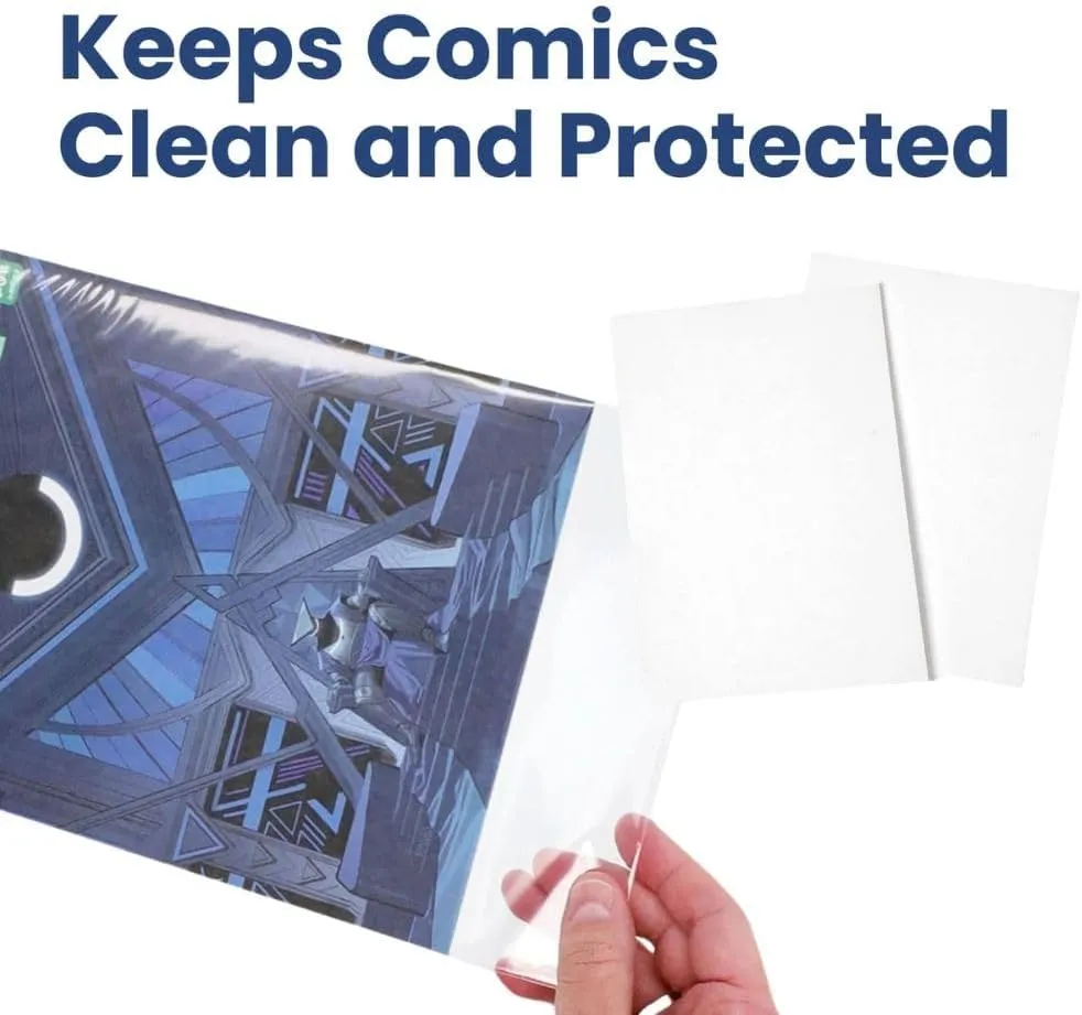 Gemini Premium Comic Book Bags and Boards | Current Size (6 7/8" x 10 1/2" Bags, 6 3/4" x 10 1/2" Boards) | 2-mil Polypropylene Bags, 24-pt Acid-Free Boards (100 Each)
