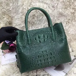 Genuine Crocodile Skin Women Skyblue Colorful Totes Female Handbag Exotic Alligator Leather Lady Single Cross Shoulder Bag