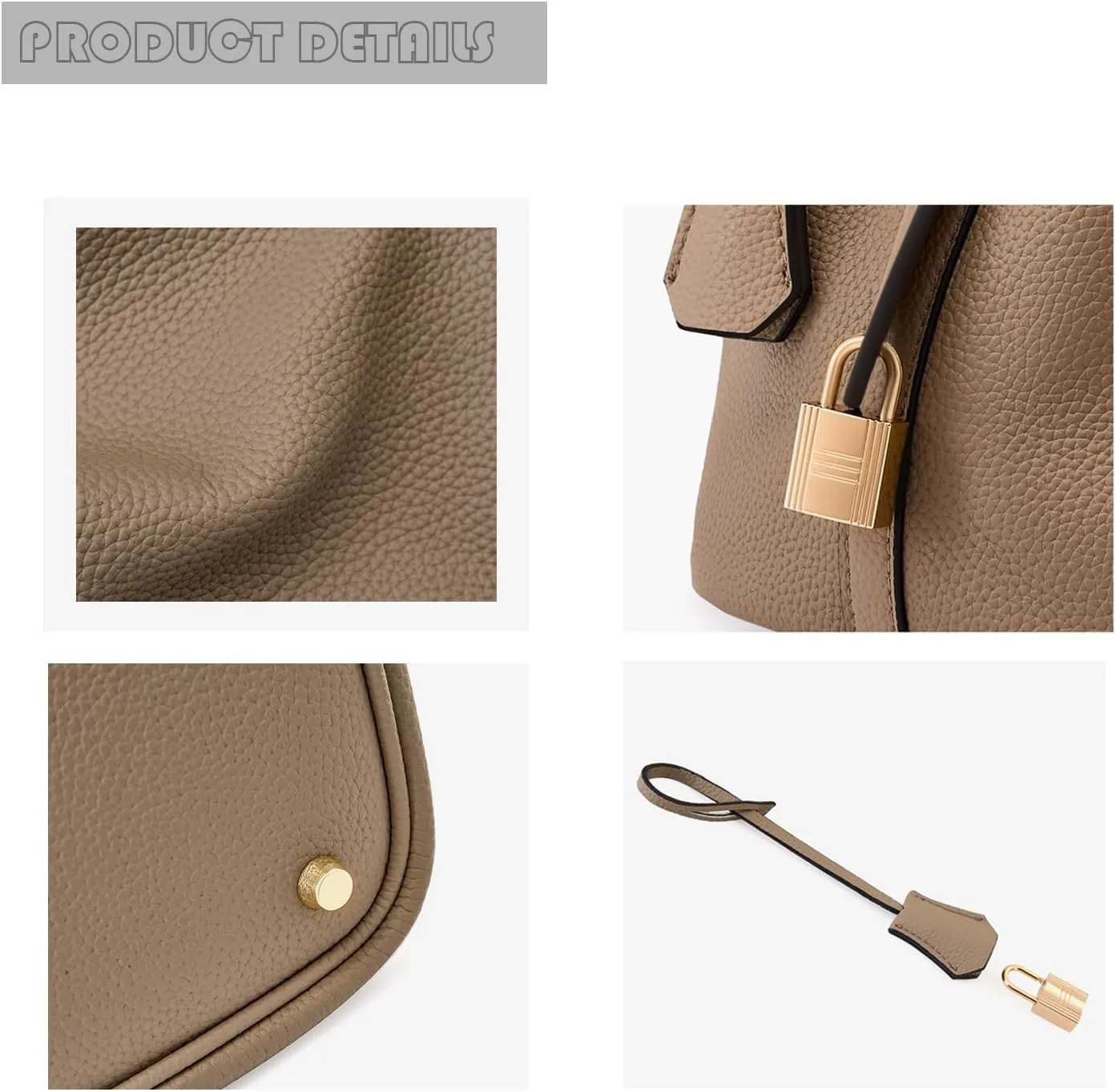 Genuine Leather Bucket Bags For Women Wallet Satchels Handbag With Lock Design Daily Casual Soft Shoulder Bag