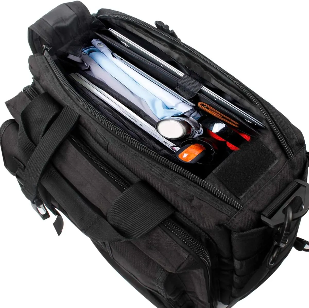 GES Tactical Briefcase, 17.3 Inch Men's Messenger Bag Military Briefcase for Men,Black