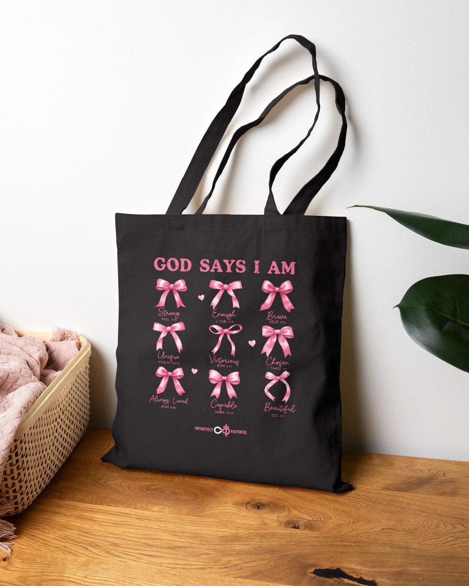 God Says I Am Canvas Tote Bag