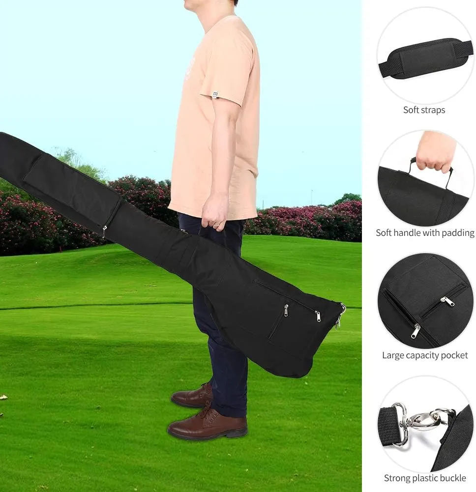 Golf Sunday Bag-Driving Range Mini Course Training Practice Golf Bag Travel Case Foldable