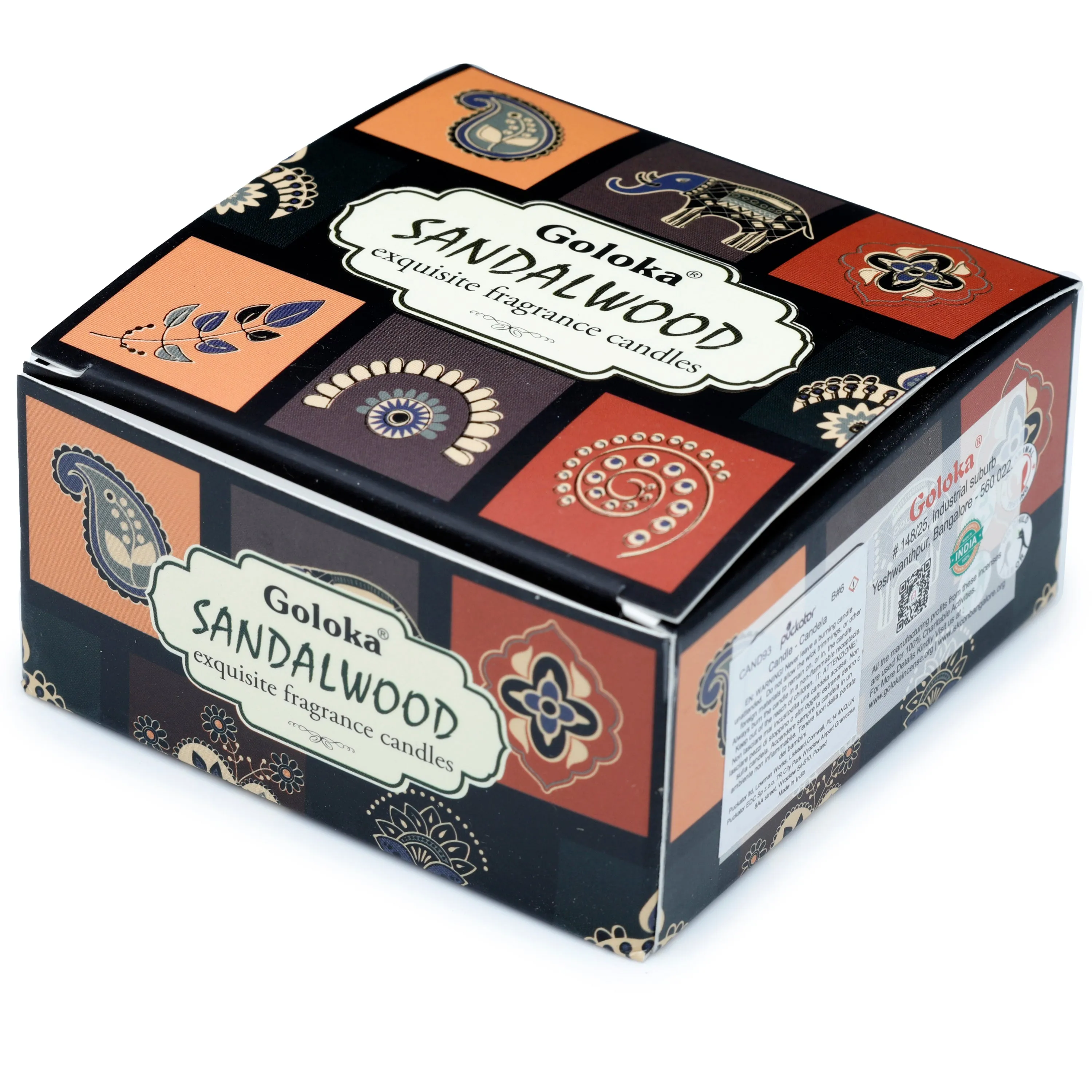 Goloka Sandalwood Wax Candle Tin