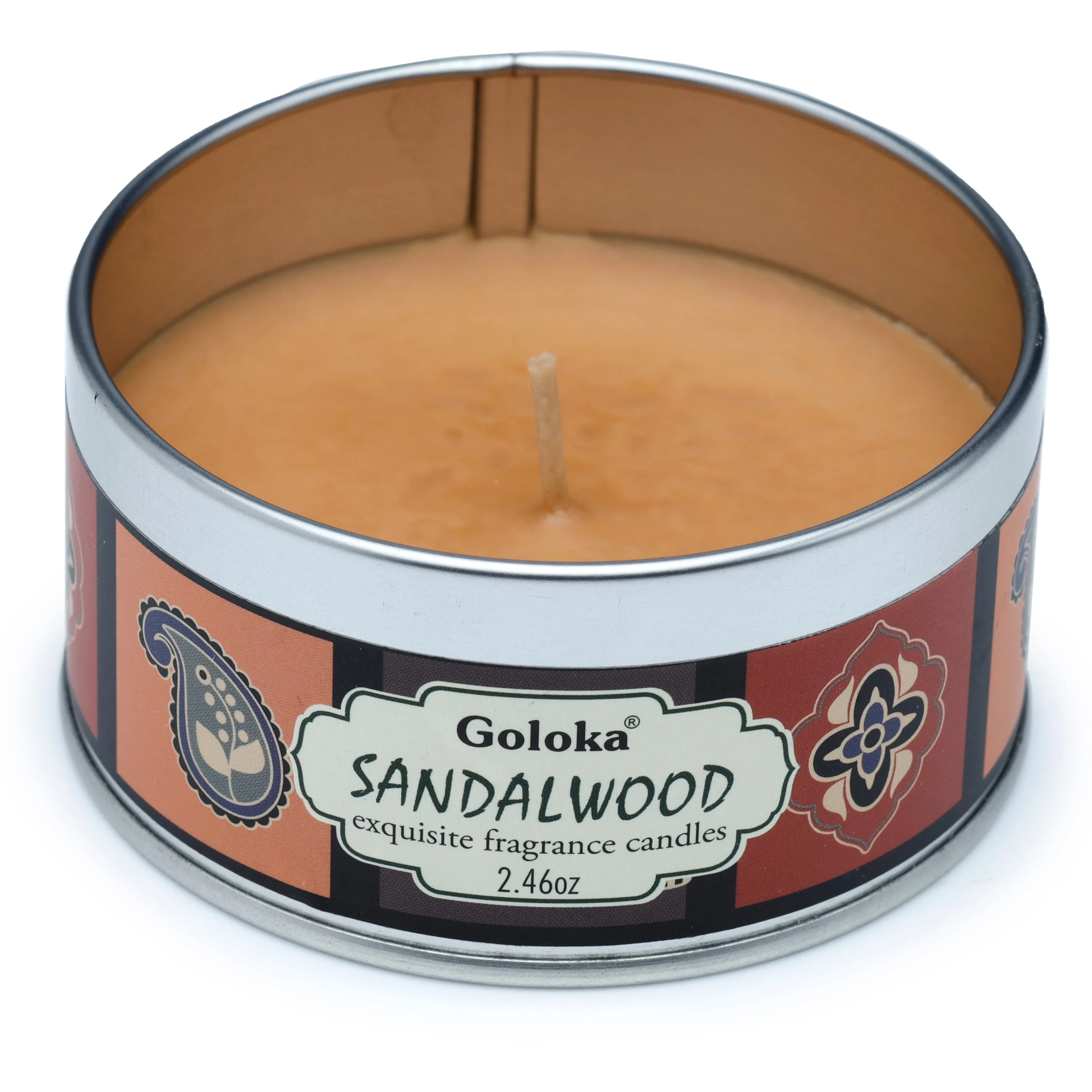 Goloka Sandalwood Wax Candle Tin