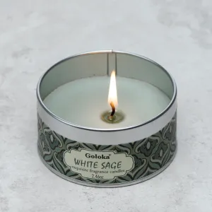 Goloka White Sage Soya Wax Candle Tin