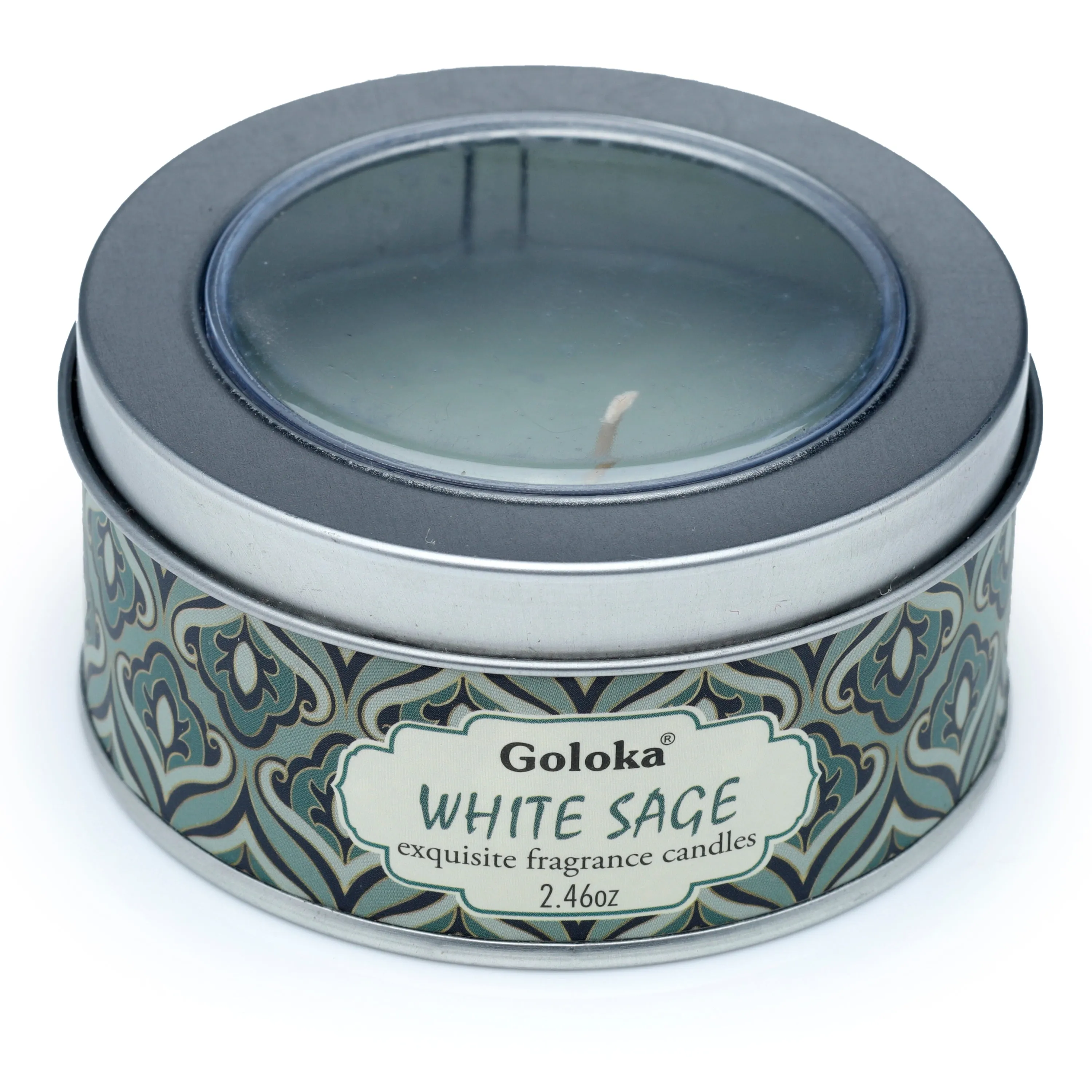 Goloka White Sage Soya Wax Candle Tin