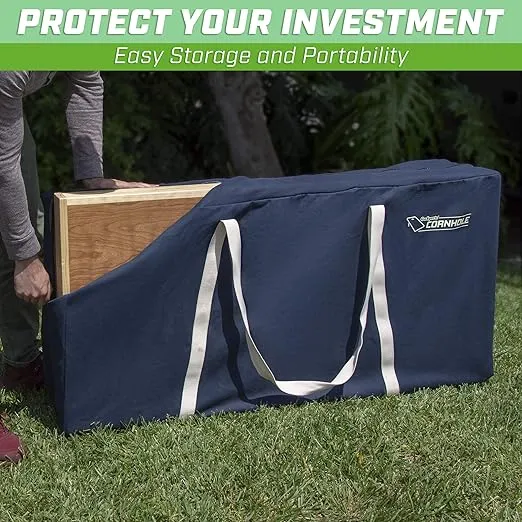 GoSports Canvas Carrying Case - PRO Grade 4' x 2' Regulation Size - Navy Blue