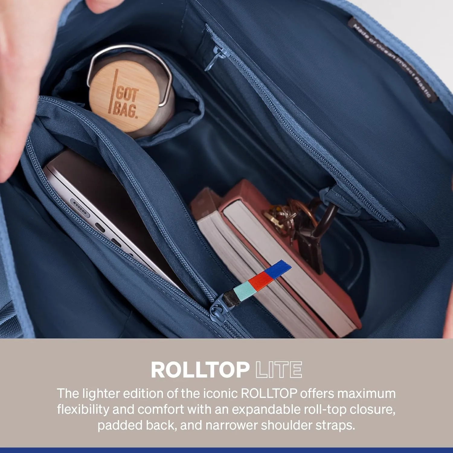 GOT BAG - ROLLTOP LITE Backpack, Hiking & Travel