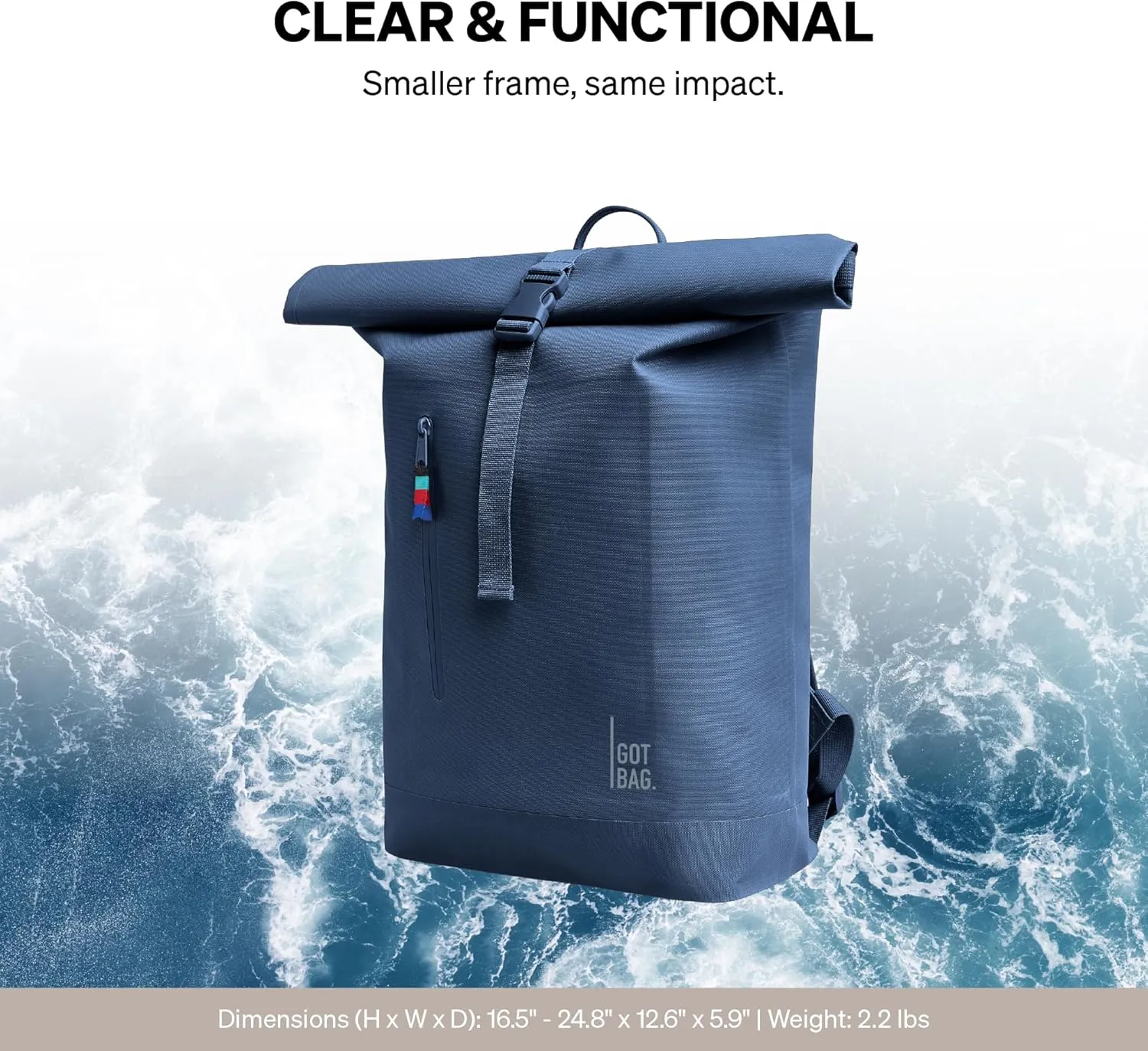 GOT BAG - ROLLTOP LITE Backpack, Hiking & Travel
