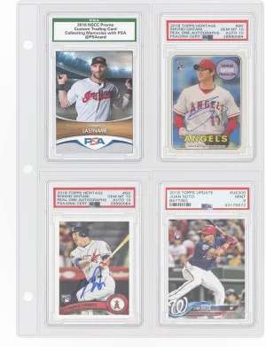 Graded Card Slab Binder Pages for Storage & Display, Compatible with 40 PSA, BGS, BCCG, CGC Graded Sports Cards, Also Fit One-Touch Magnetic Card Holders, 10 Pages (Card & Case Not Include)