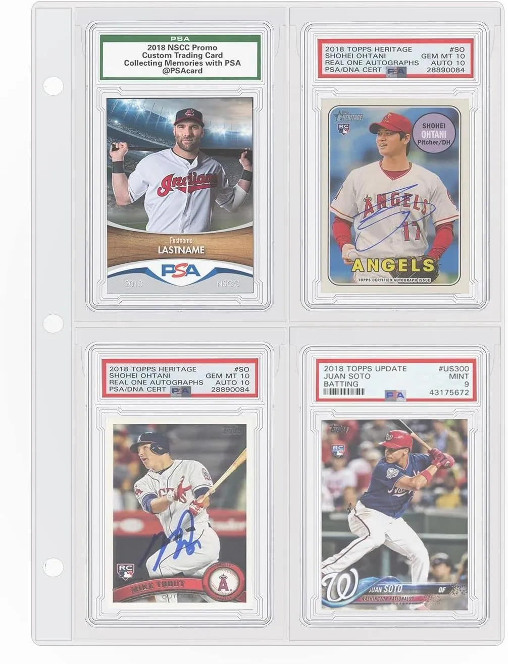 Graded Card Slab Binder Pages for Storage & Display, Compatible with 40 PSA, BGS, BCCG, CGC Graded Sports Cards, Also Fit One-Touch Magnetic Card Holders, 10 Pages (Card & Case Not Include)
