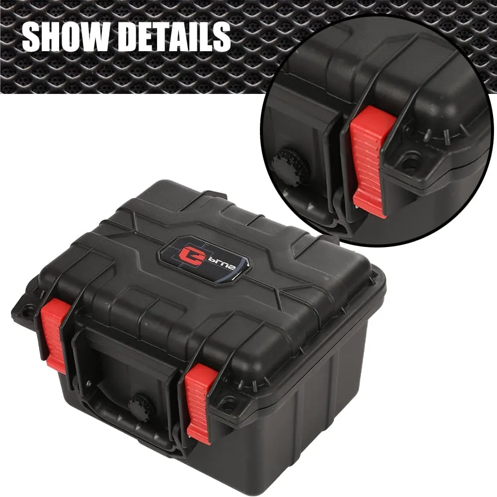 Graded Card Storage Box Compatible with PSA BGS SGC One Touch Deep Travel Size Weatherproof Case Waterproof Slab with Impact Absorbing Dual Foam Slots(Red&Black)
