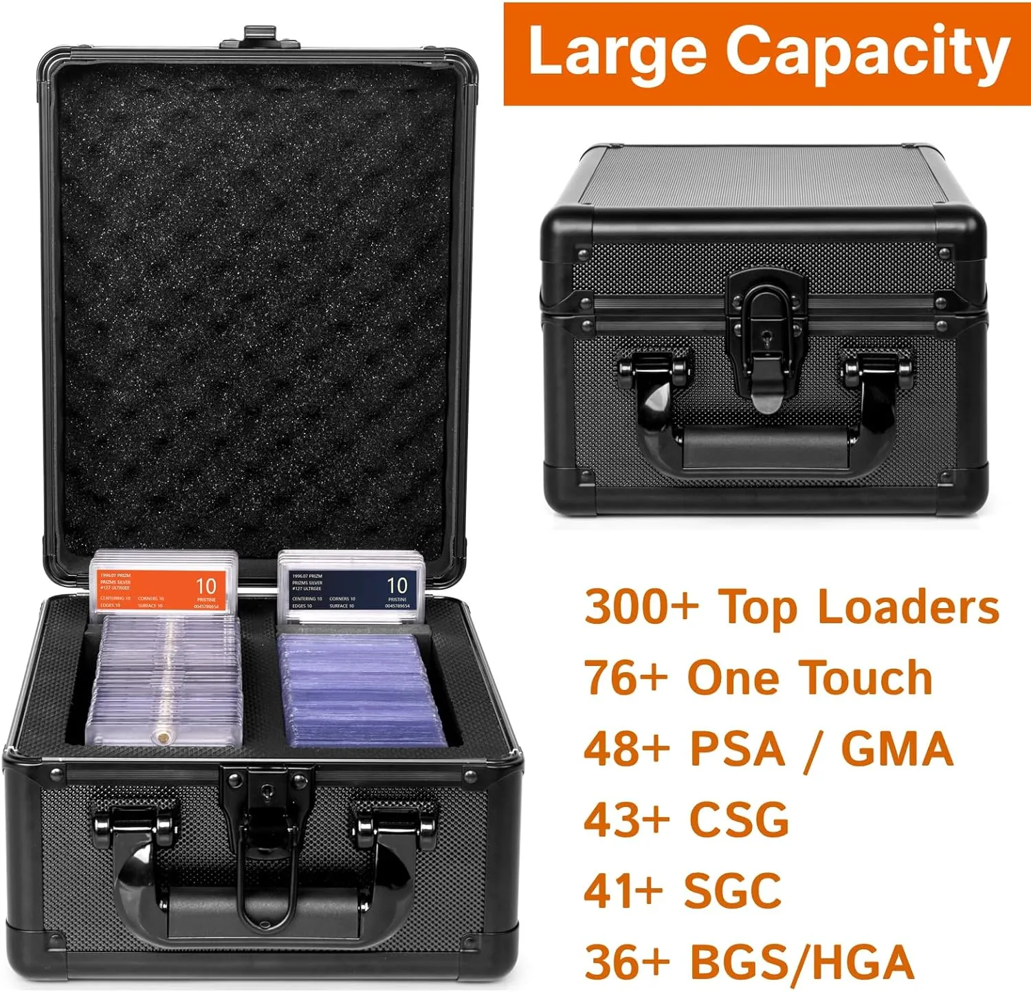 Graded Card Storage Box, Top Loaders Storage Case, Sports Trading Card Box, Cards Slab Case PSA MTG CSG BGS SGC One Touch Magnetic Card Holder, Waterproof Carrying Collector Boxes