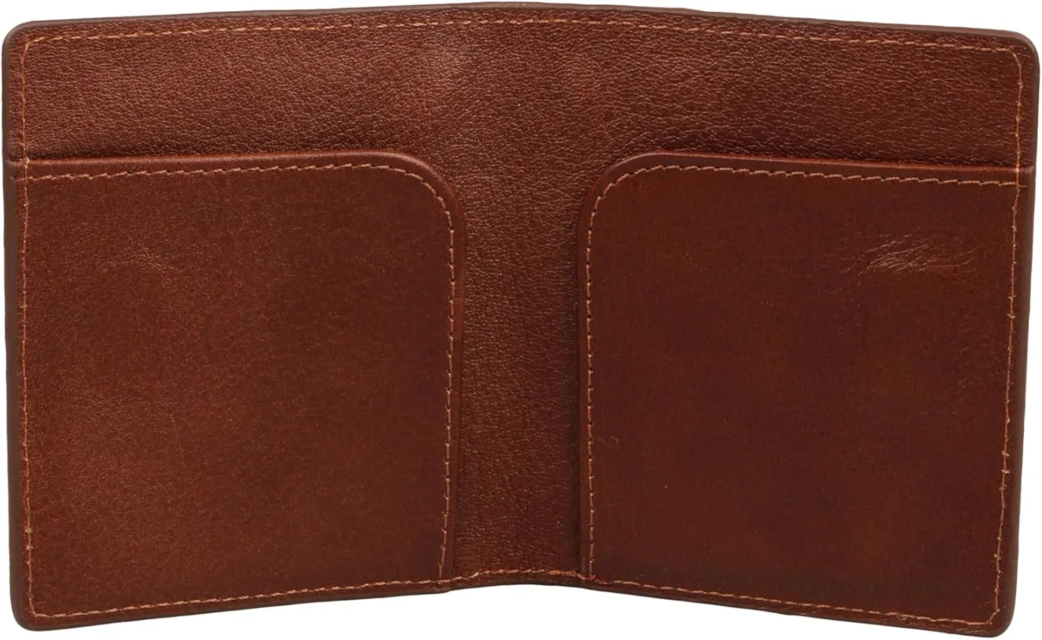 grande 762 Genuine Leather Card Holder For Men Slim Minimalist Card Case Small Magnetic Wallet - Brown