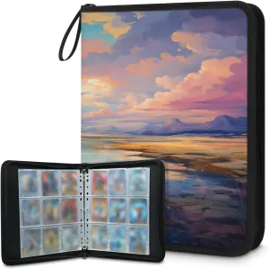 Great River 3 Ring Trading Zipper Binder Strap, Trading Card Binder 9 Pocket, 900 Pockets Card Holder with 50 Removable Sleeves for Game Cards