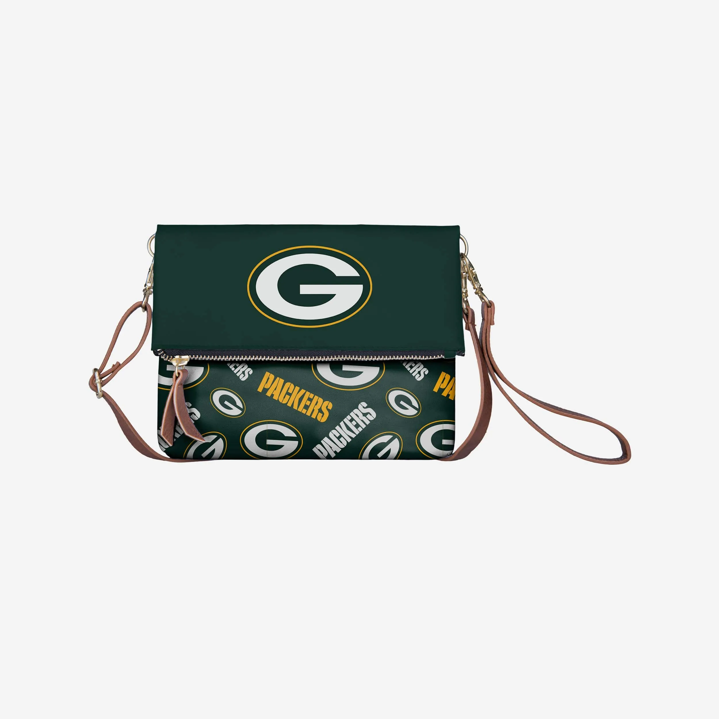 Green Bay Packers Printed Collection Foldover Tote Bag