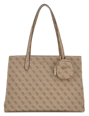 Guess Power Play Tote Bag In Lattee For Women