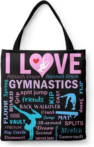 Gymnastics Gymnast Girl Sport Pink Handbag Bags Christmas Treat Bags for Holiday Party