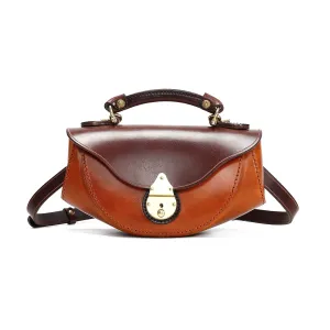 Half Work Leather Handbag