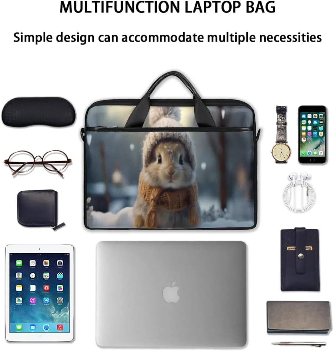 Halloween Town Laptop Bag for Men Women 13-15 Inch Case Bags Sleeve Shoulder with Anti Slip Removable The Pad Straps