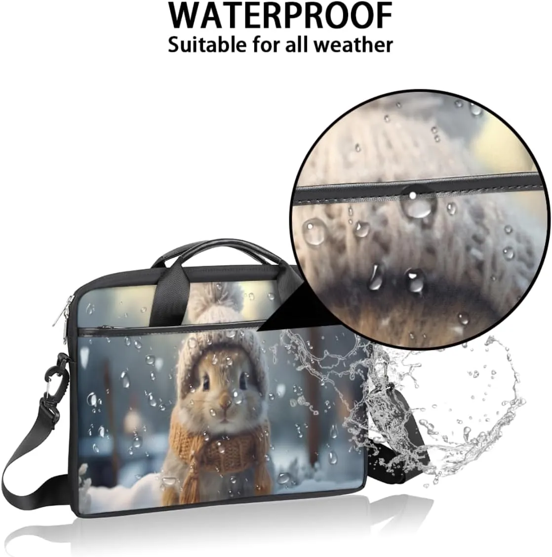 Halloween Town Laptop Bag for Men Women 13-15 Inch Case Bags Sleeve Shoulder with Anti Slip Removable The Pad Straps