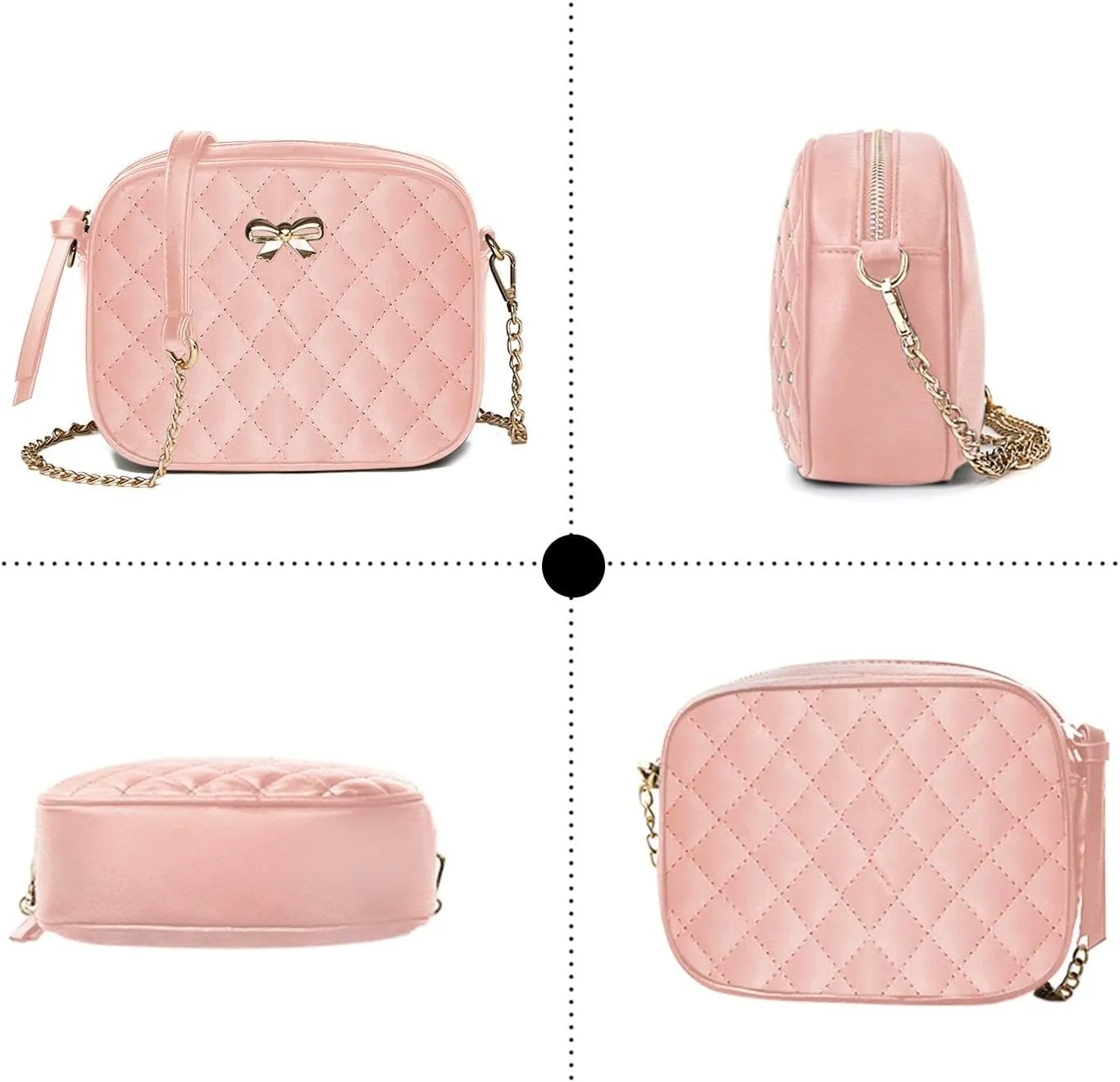 Hanbella Small Crossbody Bags for Women and Girls, Cute PU Leather Purses and Handbags for Teens, Women's Wristlet Clutch