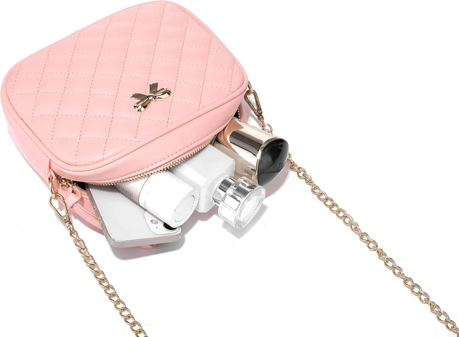 Hanbella Small Crossbody Bags for Women and Girls, Cute PU Leather Purses and Handbags for Teens, Women's Wristlet Clutch
