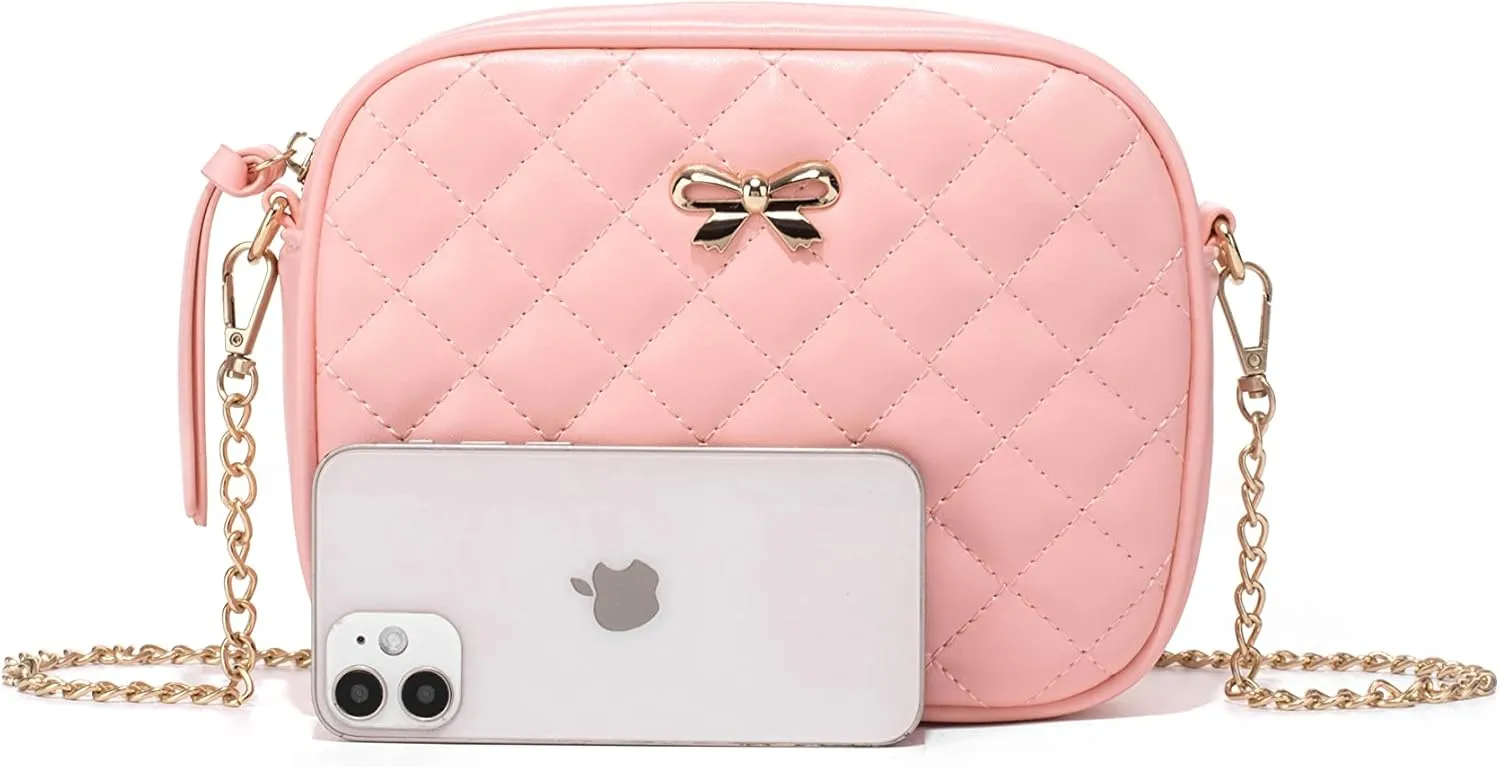 Hanbella Small Crossbody Bags for Women and Girls, Cute PU Leather Purses and Handbags for Teens, Women's Wristlet Clutch