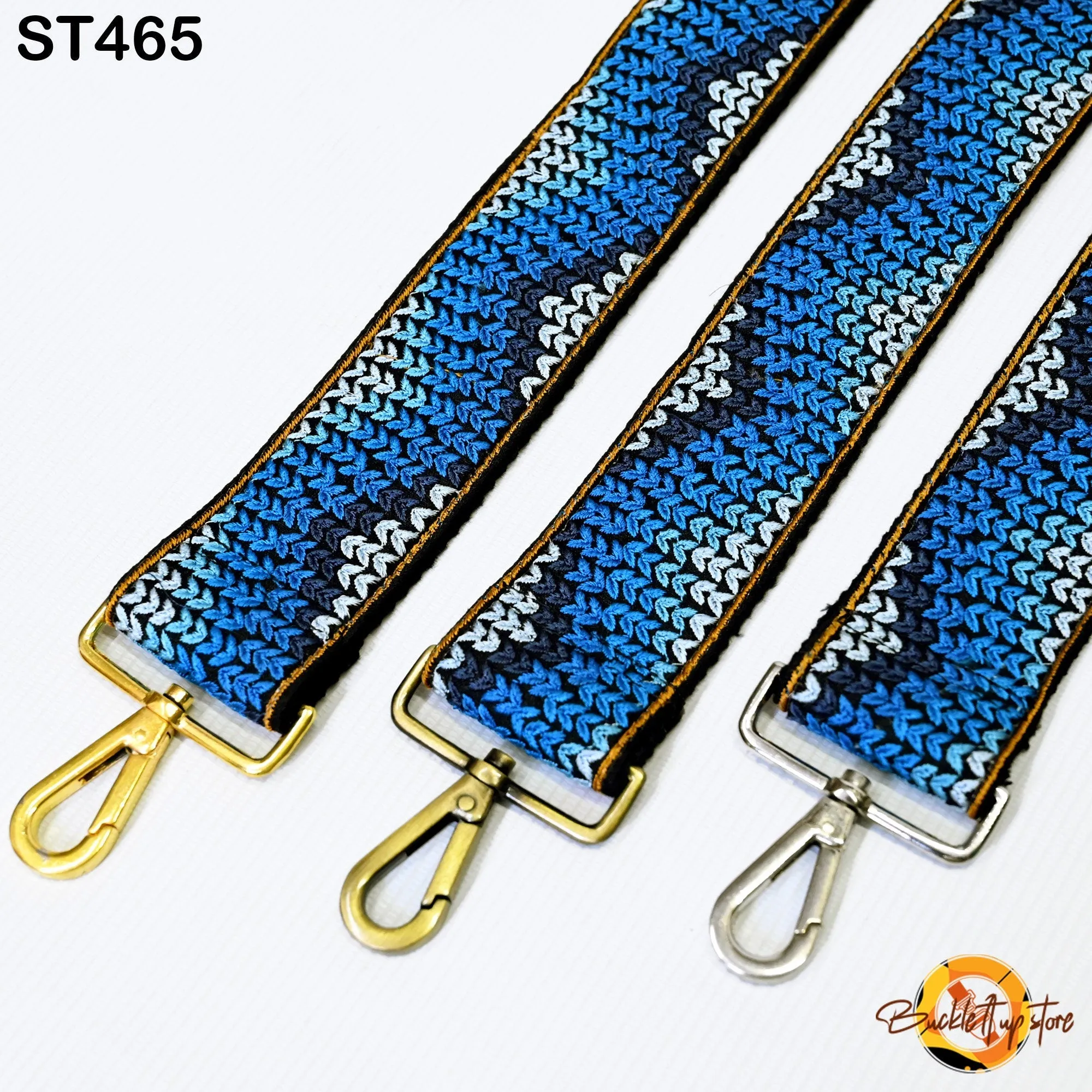 Handbag Strap Gift for Mom Blue Embroidery Replacement Purse Strap Crossbody Strap for Purses Floral Embroidered Bag Strap Boho Guitar Strap