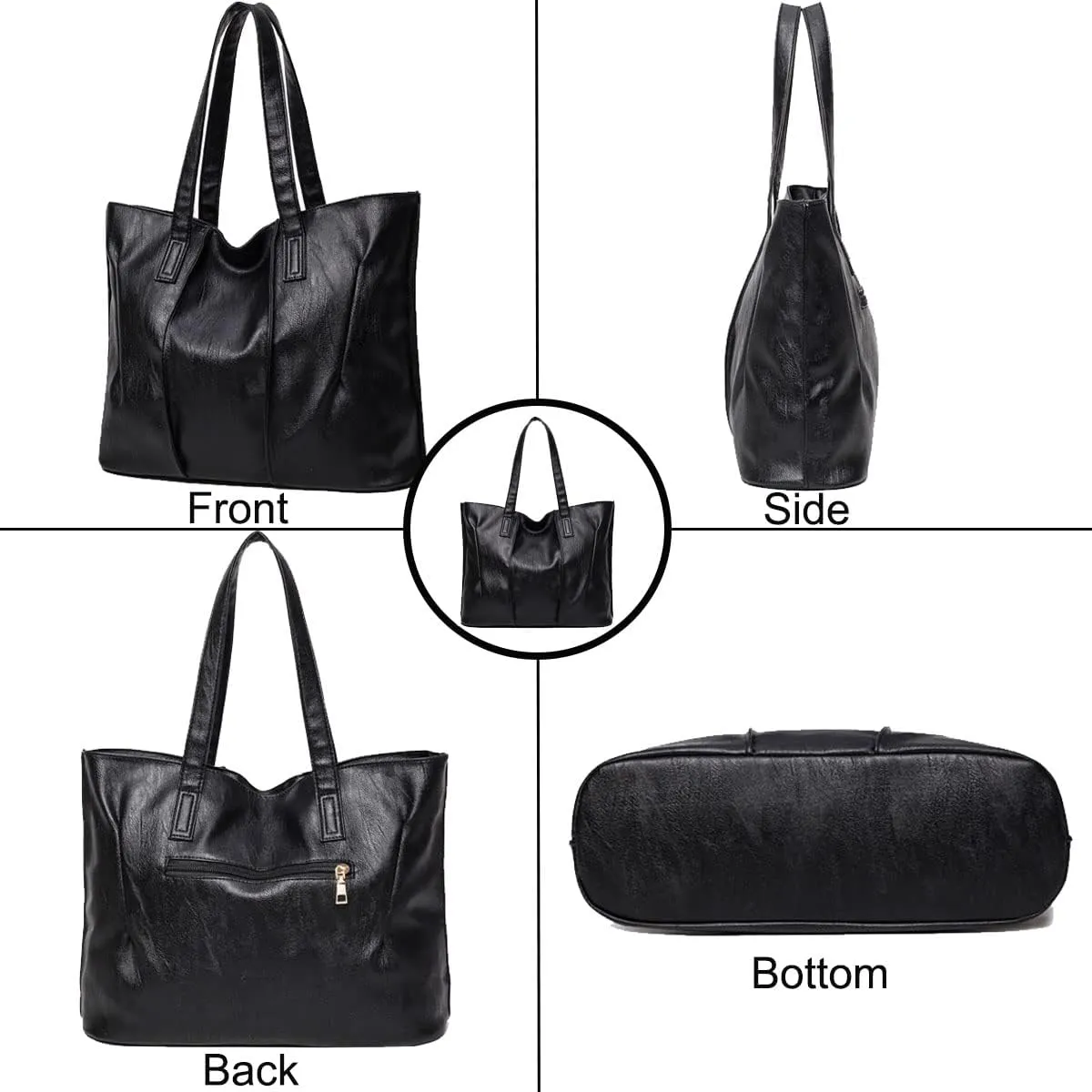 Handbags and Purses for Women Large Shoulder Bag Fashion Totes PU Leather Top-Handle Bags