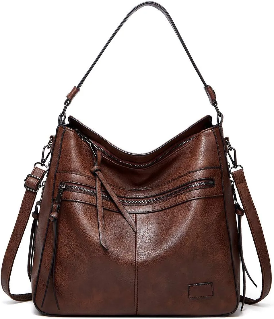 Handbags for Women Large Designer Ladies Hobo Bag Bucket Purse PU Leather Crossbody Bags