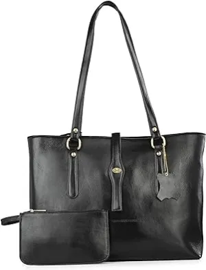 Handbags for Women Tote Handbags & Purses For Women Leather Fashion Sheep Leather Tote Bags for Women Top Handle Satchel Purses and Handbag (Black)