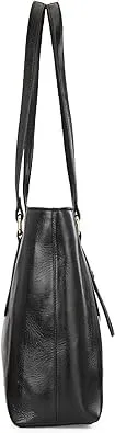 Handbags for Women Tote Handbags & Purses For Women Leather Fashion Sheep Leather Tote Bags for Women Top Handle Satchel Purses and Handbag (Black)