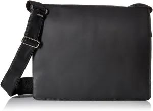 Harvard X-Large Crossbody Messenger Bag A4 Plus/Distressed Leather, Black, One Size