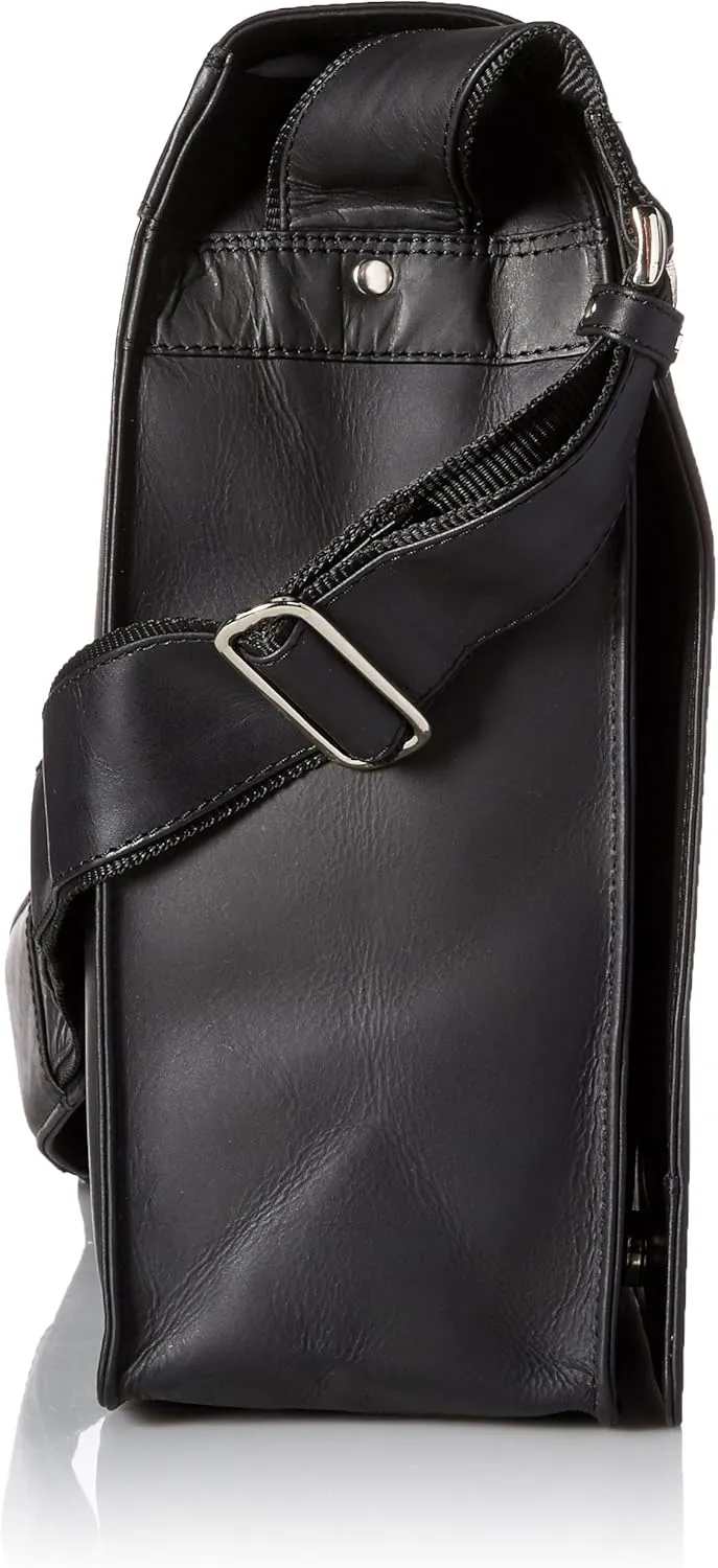 Harvard X-Large Crossbody Messenger Bag A4 Plus/Distressed Leather, Black, One Size