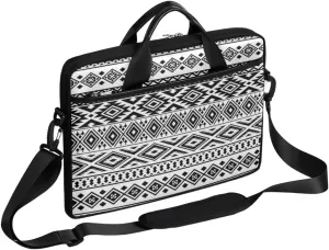 Hens And Chickens Black Background Laptop Shoulder Messenger Bag Waterproof Laptop Briefcase Handle Padded Strap